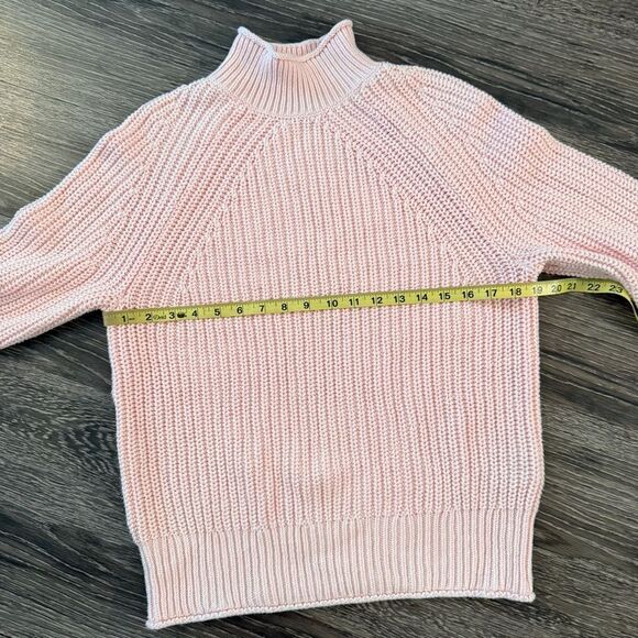 J. Crew Light Pink Roll Neck Cotton Sweater - Picture 6 of 9